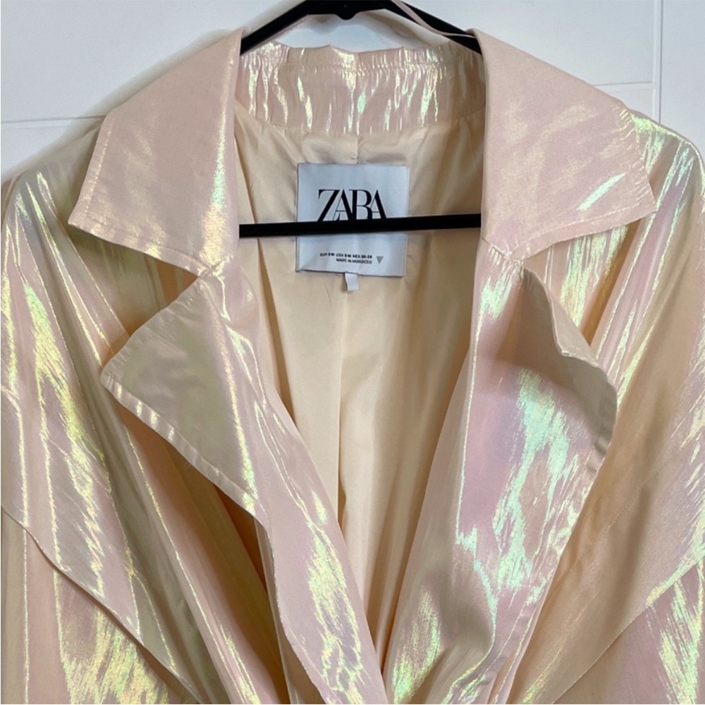 Zara Iridescent Trench Coat